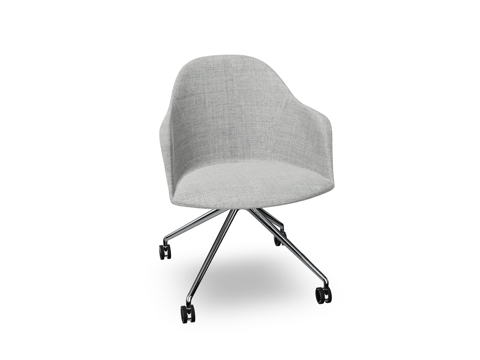 Cila fully upholstered Armchair With Fixed Trestle Base