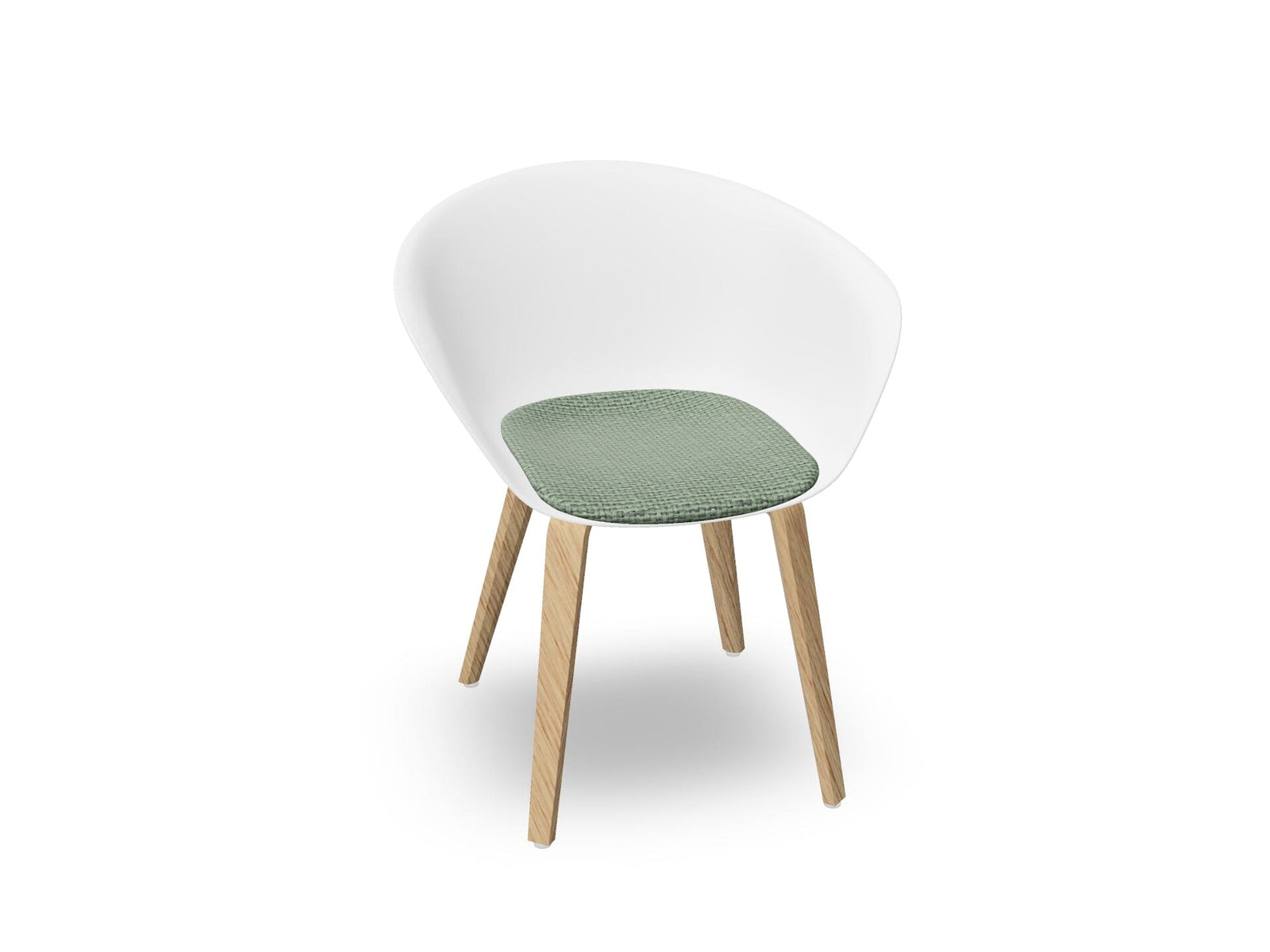Duna 02 Wood Leg Chair With Seat Cushion Chairs Arper