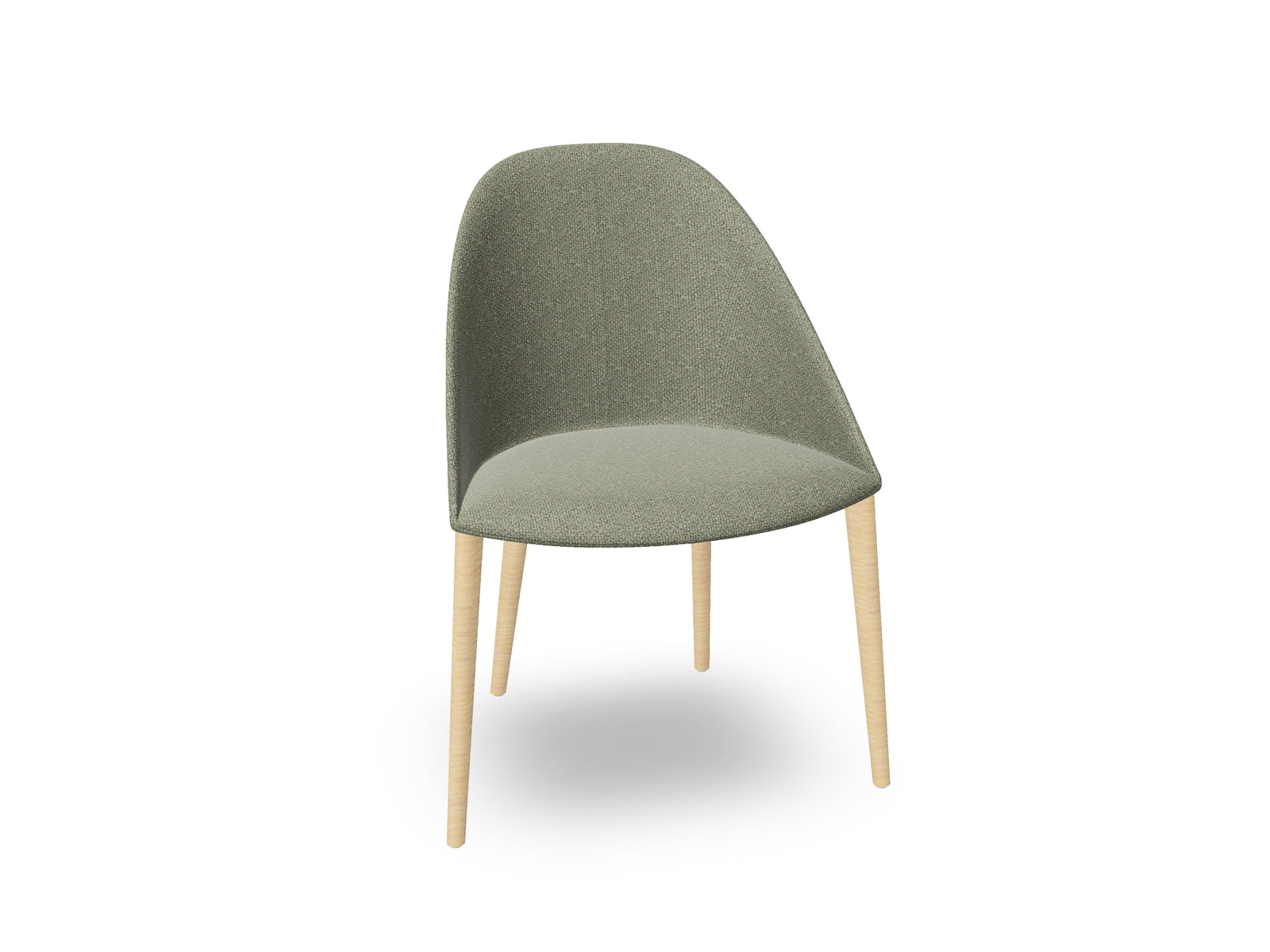 Cila Fully Upholstered Chair With Timber Oak Four-leg Base
