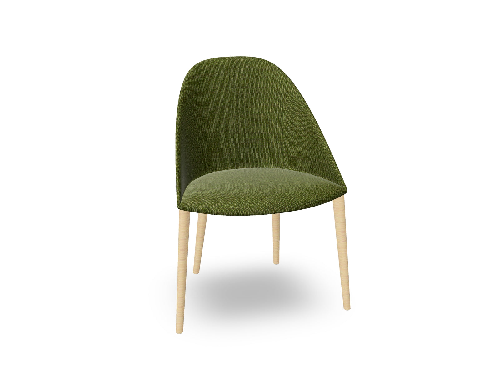 Cila Fully Upholstered Chair With Timber Oak Four-leg Base