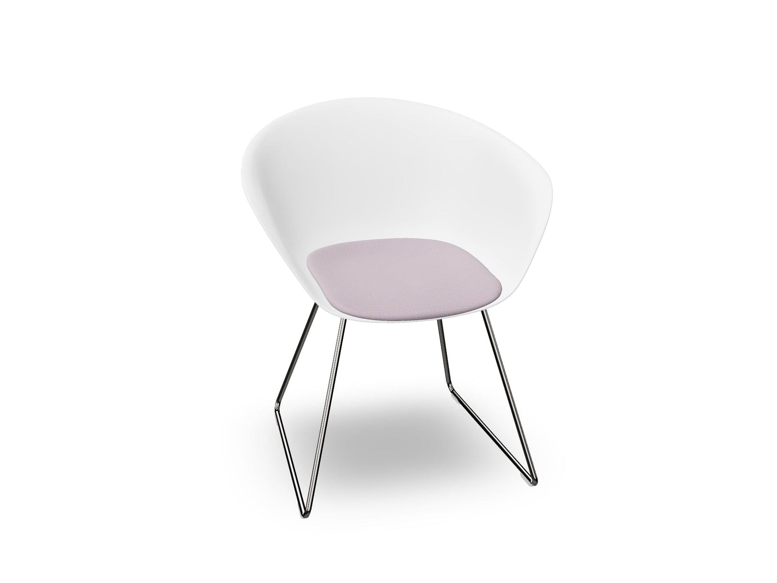Duna 02 Sled Base Chair With Seat Cushion Chairs Arper