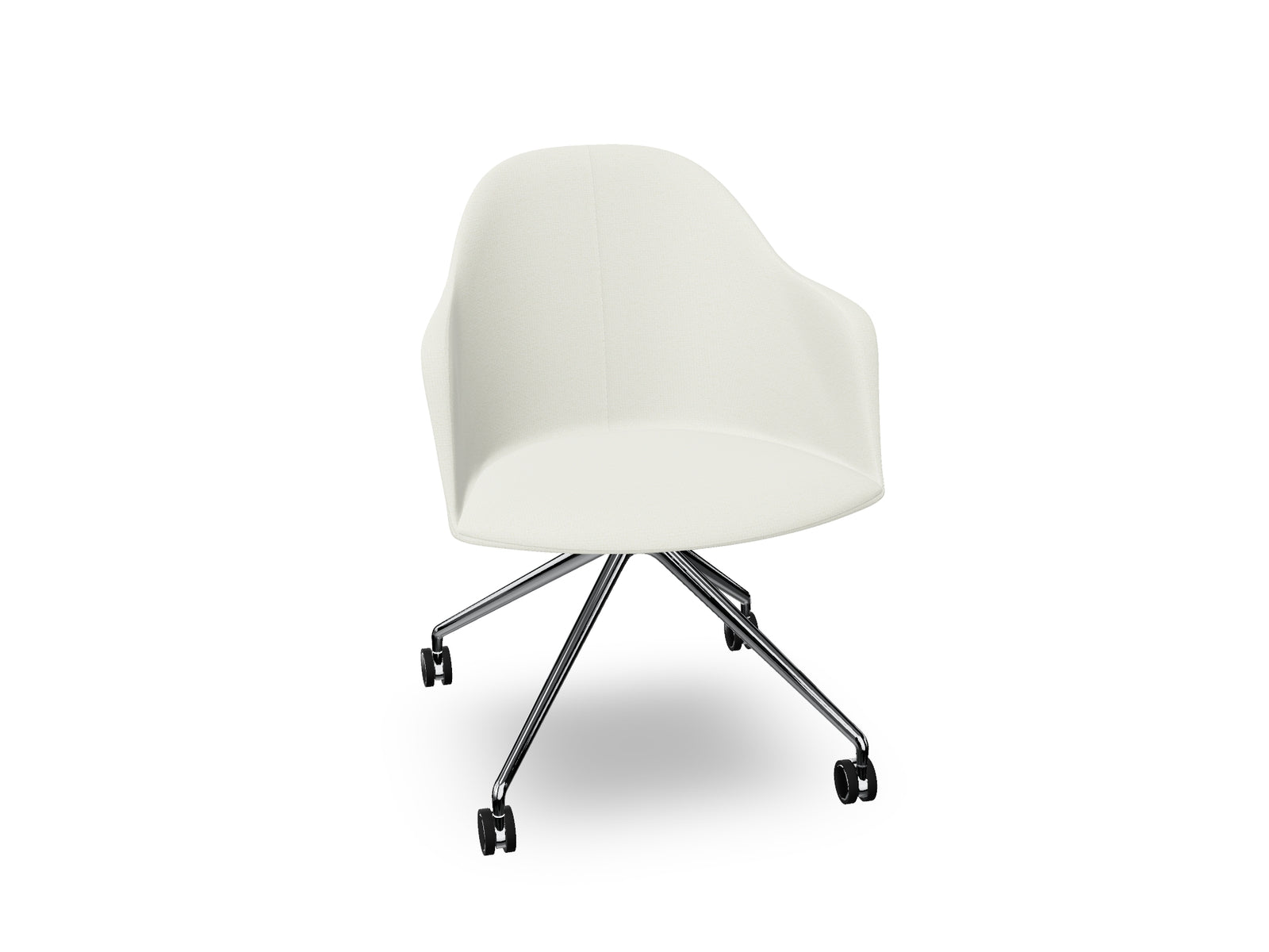 Cila fully upholstered Armchair With Fixed Trestle Base