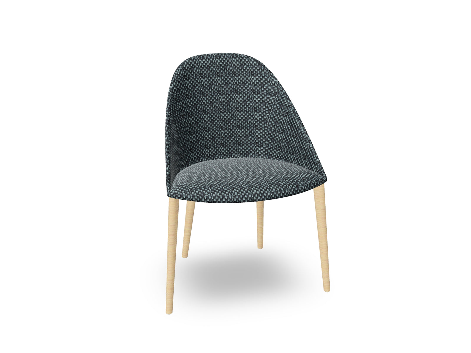 Cila Fully Upholstered Chair With Timber Oak Four-leg Base