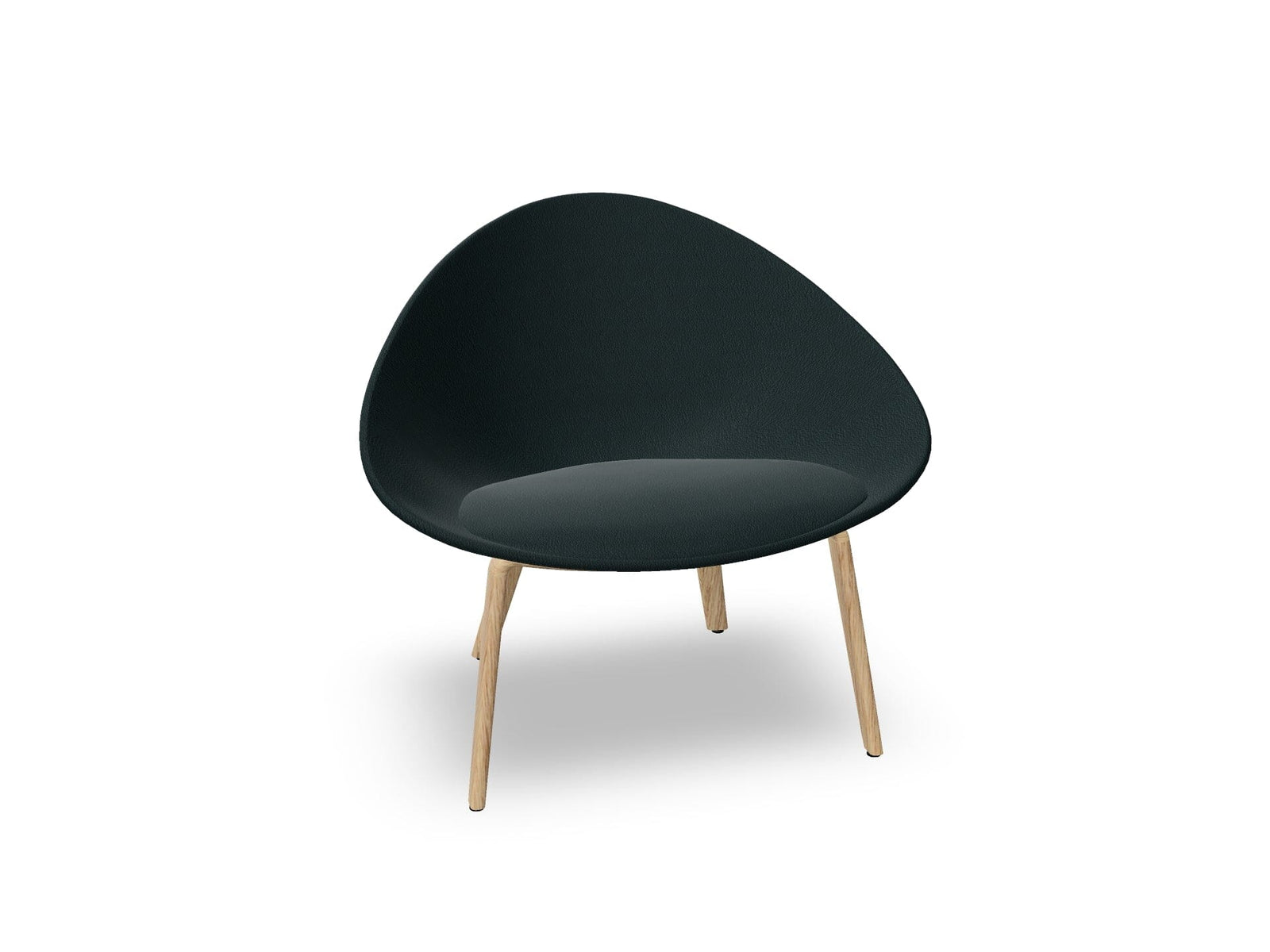 Adell 4 Leg Wood Lounge Chair With Fully Upholstered lounge chair Arper