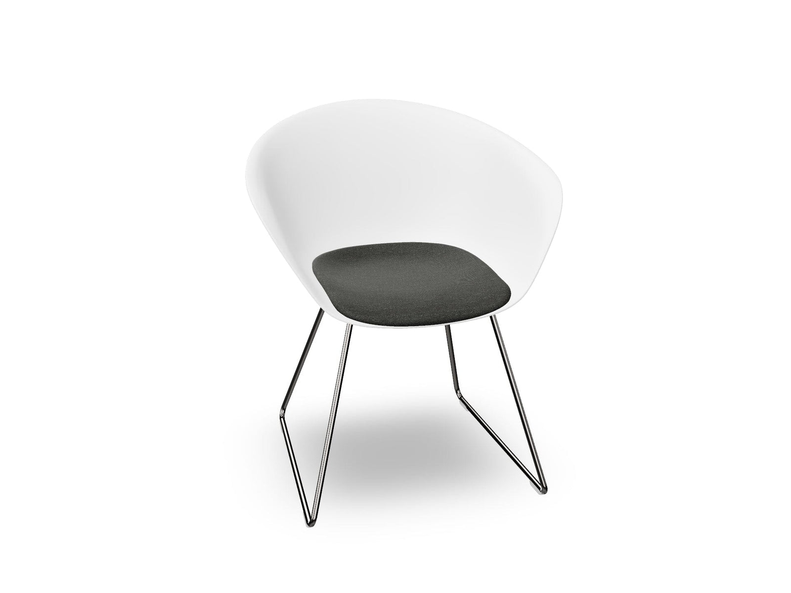 Duna 02 Sled Base Chair With Seat Cushion Chairs Arper