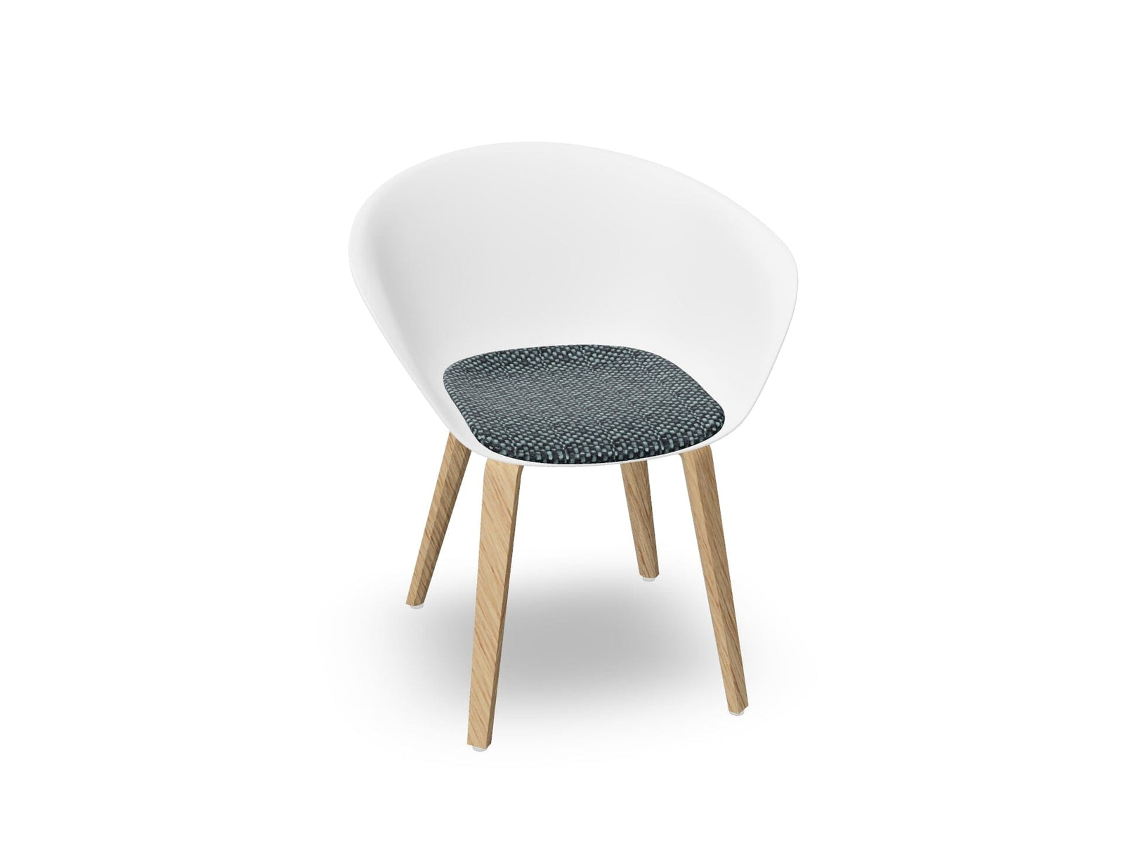 Duna 02 Wood Leg Chair With Seat Cushion Chairs Arper