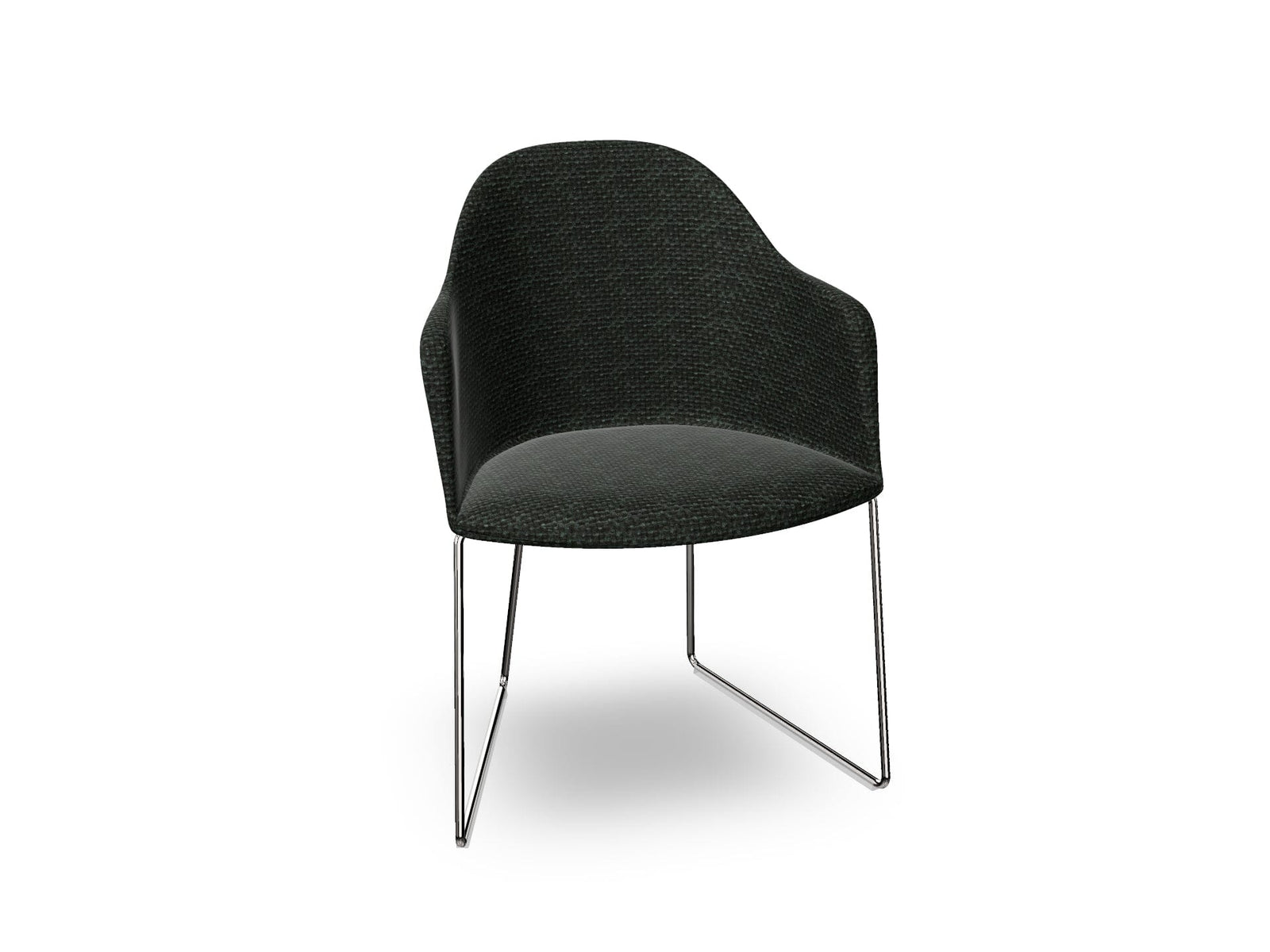 Cila Fully Upholstered Armchair With Sled Base Chairs Arper