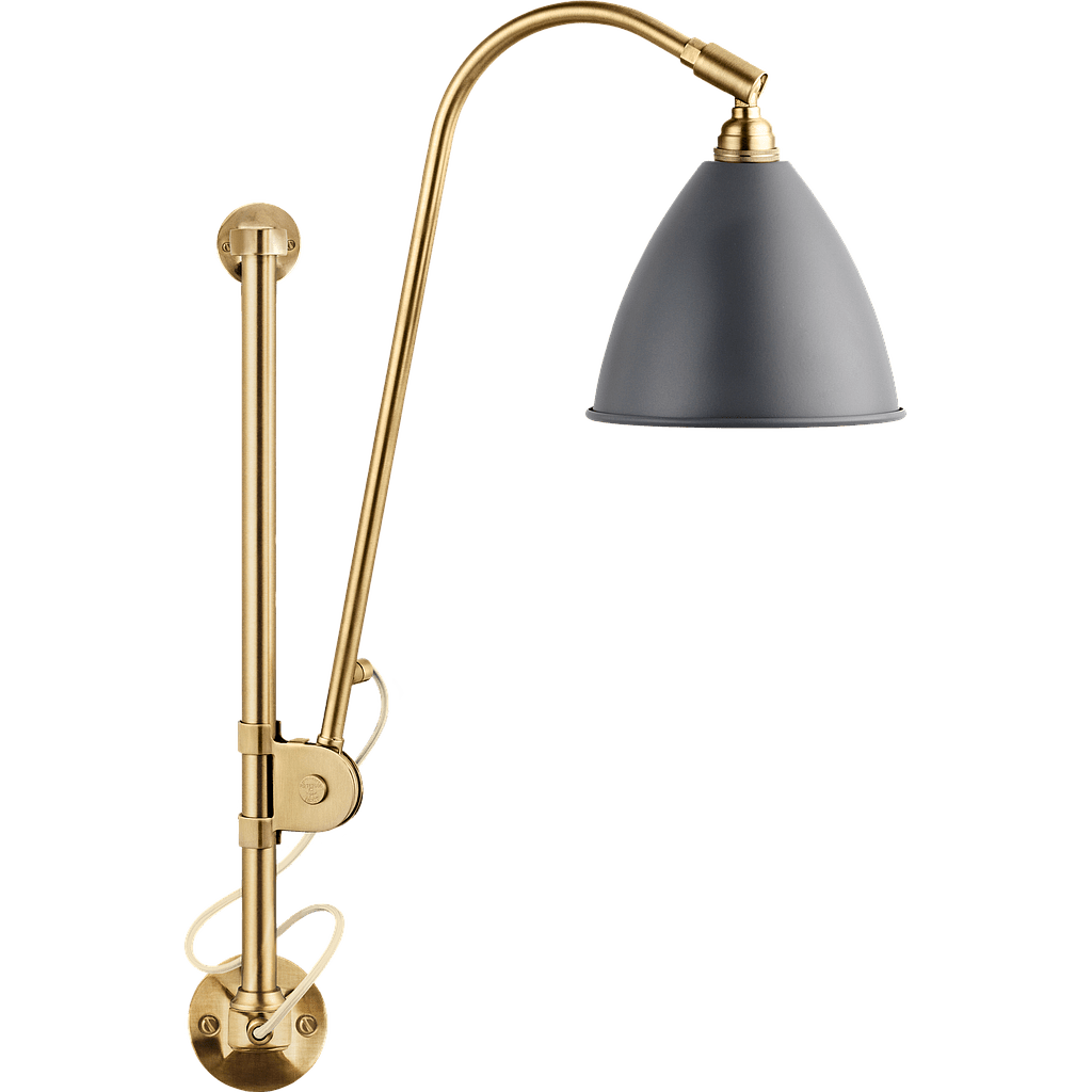BestLite BL5 Wall Lamp hard wired & soft eired wall / ceiling lamps Gubi grey semi matt Brass