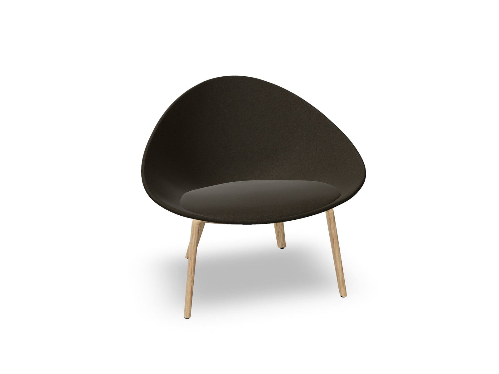 Adell 4 Leg Wood Lounge Chair With Fully Upholstered lounge chair Arper