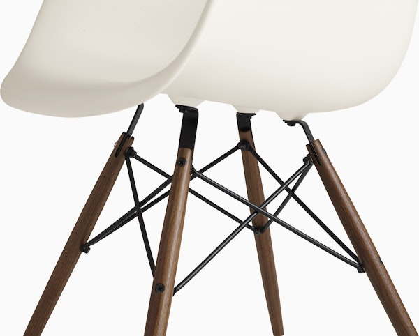 Eames Molded Plastic Armchair with dowel base