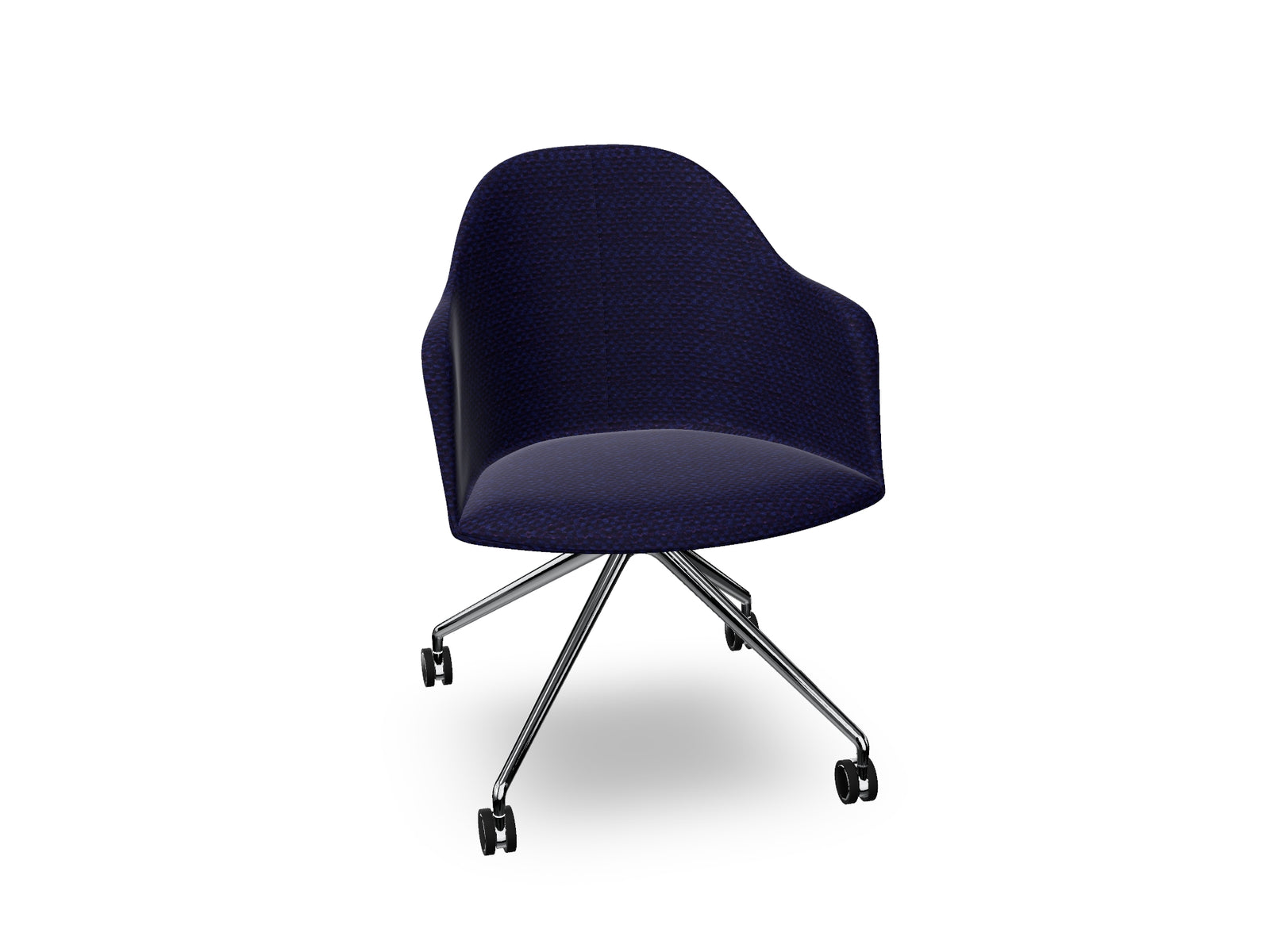 Cila fully upholstered Armchair With Fixed Trestle Base