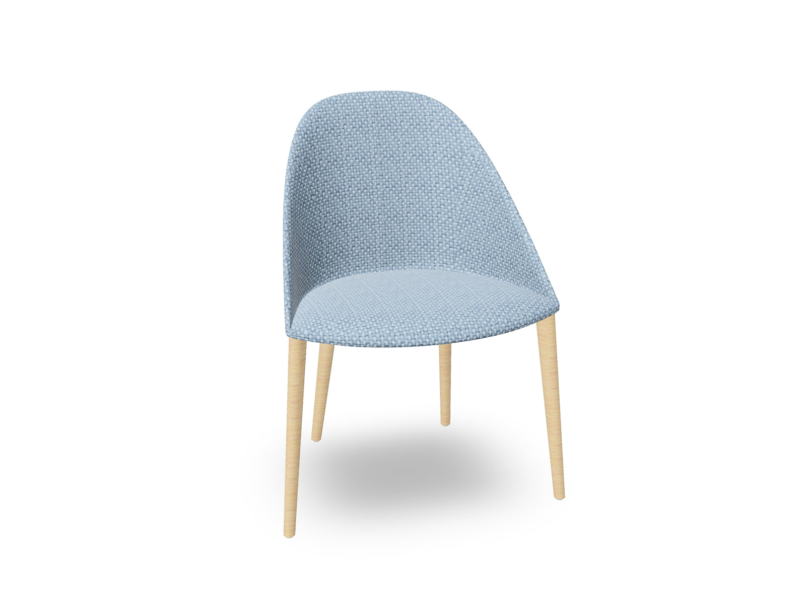 Cila Fully Upholstered Chair With Timber Oak Four-leg Base