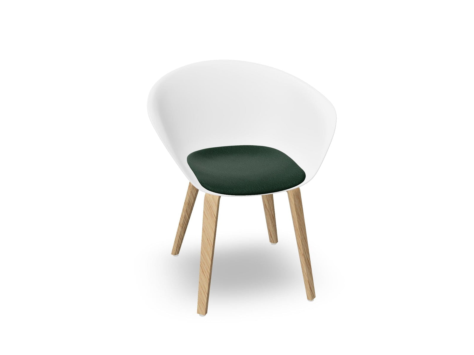 Duna 02 Wood Leg Chair With Seat Cushion Chairs Arper