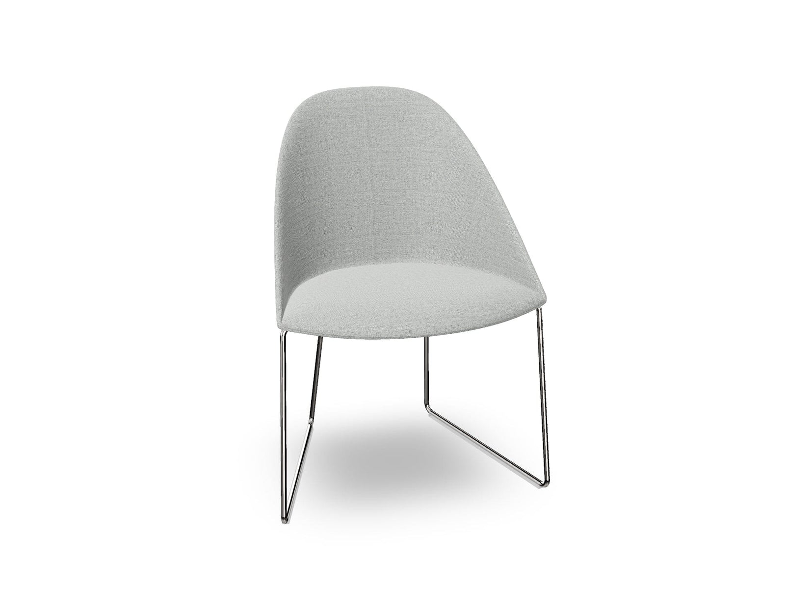 Cila Fully Upholstered Chair With Sled Base Chairs Arper