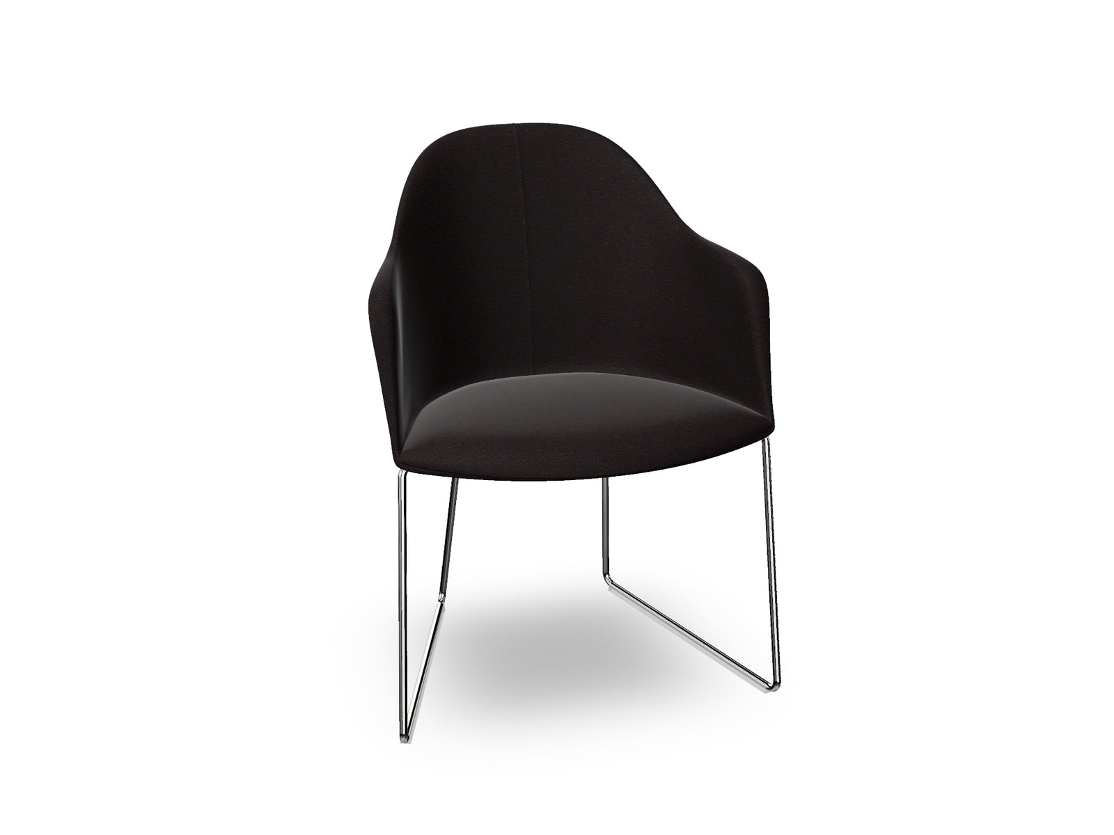 Cila Fully Upholstered Armchair With Sled Base