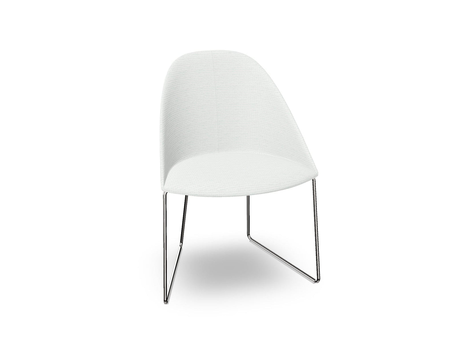 Cila Fully Upholstered Chair With Sled Base Chairs Arper