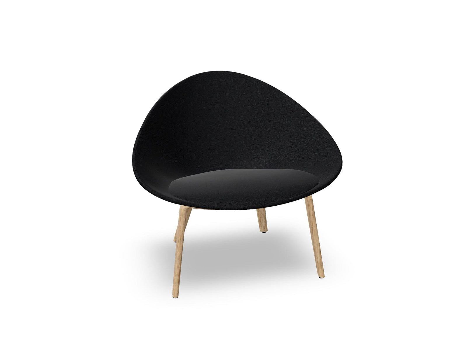 Adell 4 Leg Wood Lounge Chair With Fully Upholstered lounge chair Arper