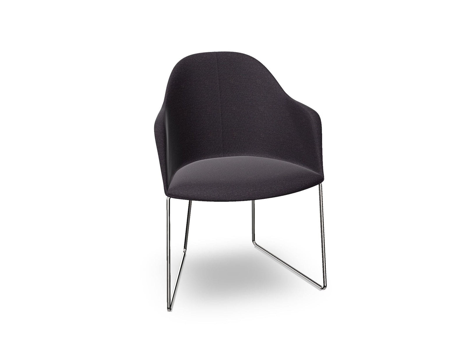 Cila Fully Upholstered Armchair With Sled Base Chairs Arper