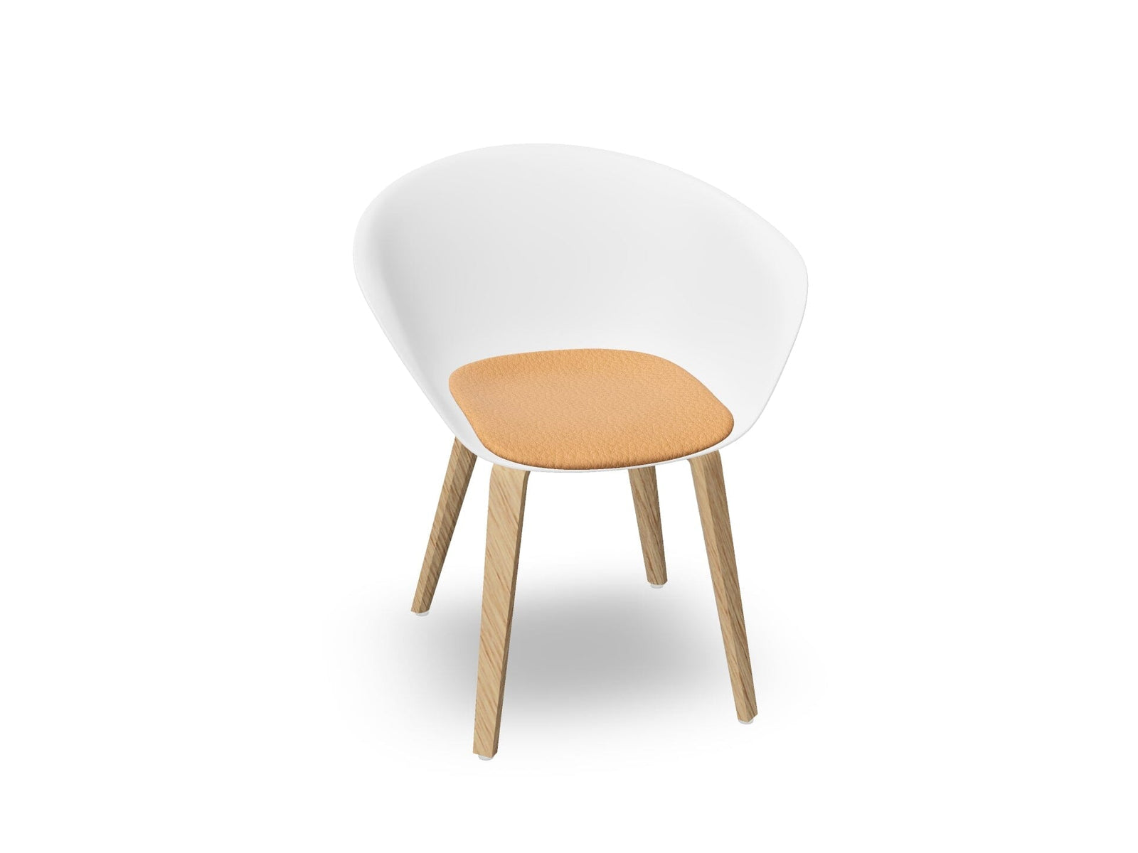 Duna 02 Wood Leg Chair With Seat Cushion Chairs Arper