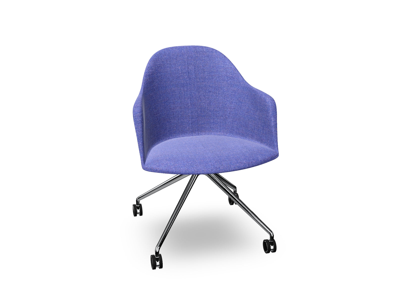 Cila fully upholstered Armchair With Fixed Trestle Base