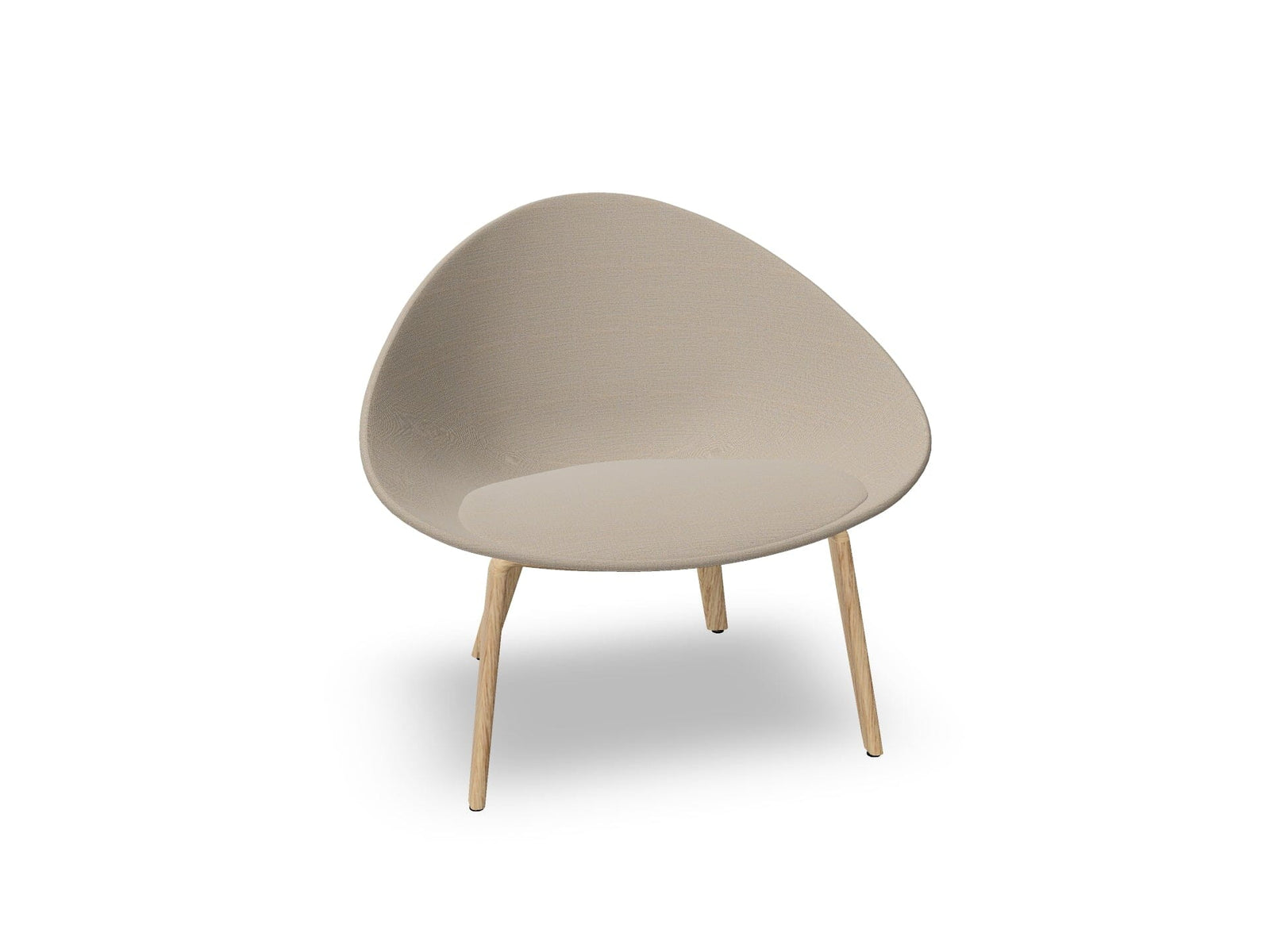 Adell 4 Leg Wood Lounge Chair With Fully Upholstered lounge chair Arper