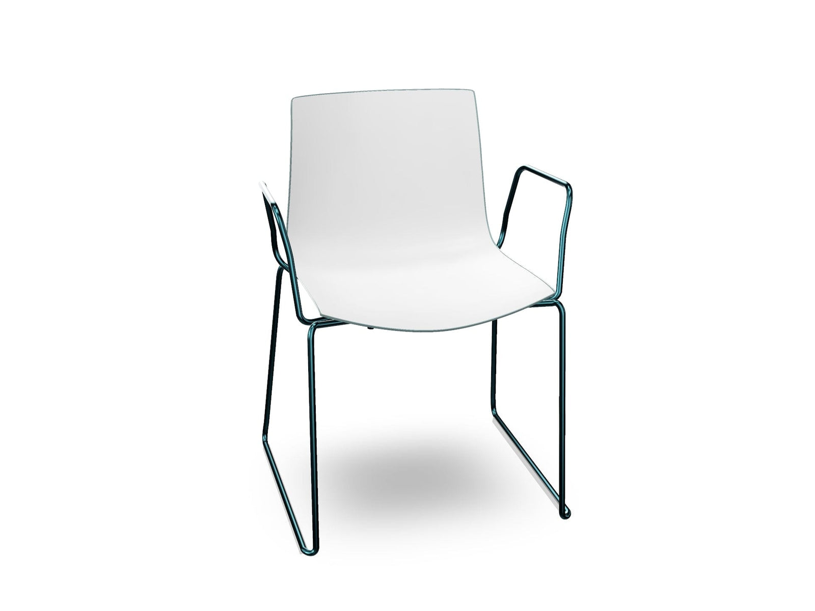 Catifa 46 Polypropylene Bi-Color Sled Base Chair Side/Dining Arper