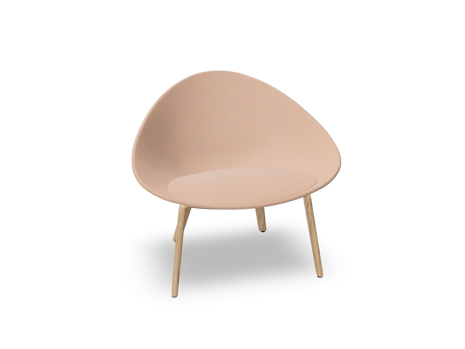 Adell 4 Leg Wood Lounge Chair With Fully Upholstered lounge chair Arper