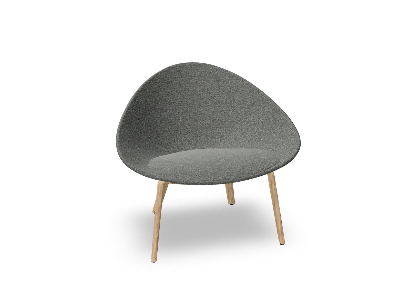 Adell 4 Leg Wood Lounge Chair With Fully Upholstered lounge chair Arper