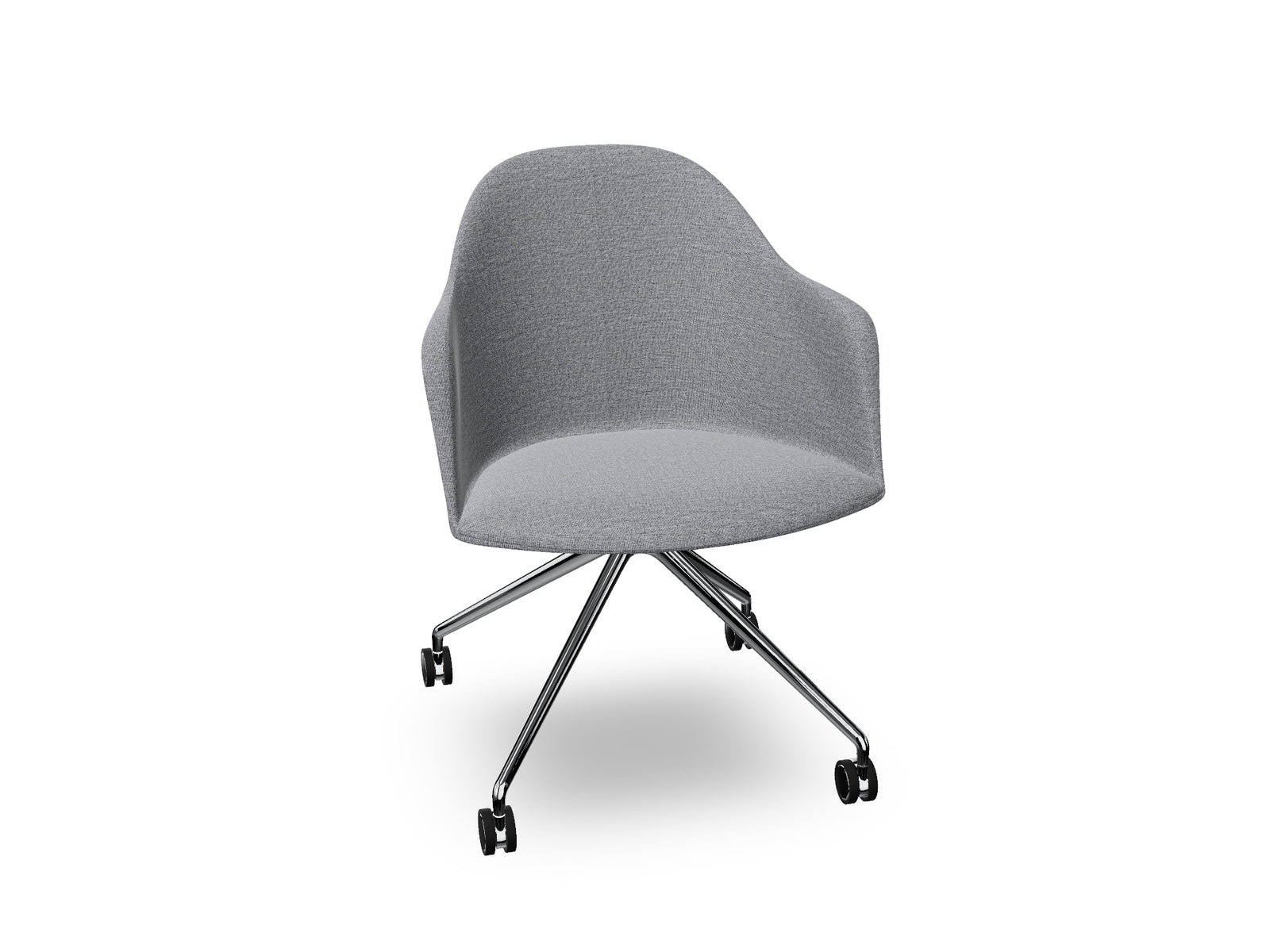 Cila fully upholstered Armchair With Fixed Trestle Base