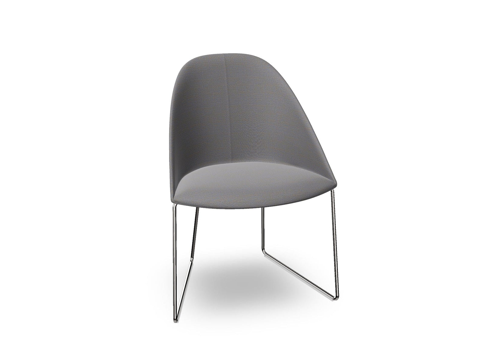 Cila Fully Upholstered Chair With Sled Base Chairs Arper