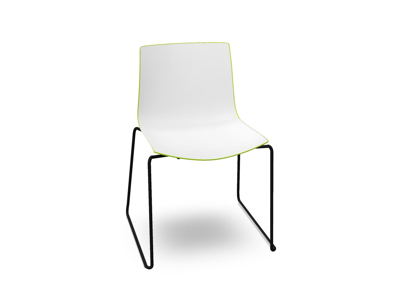 Catifa 46 Polypropylene Bi-Color Sled Base Chair Side/Dining Arper