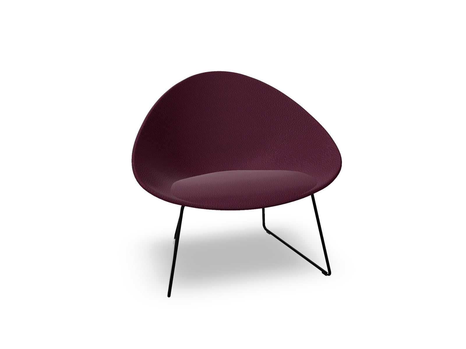 Adell Sled Base Lounge Chair With Fully Upholstered