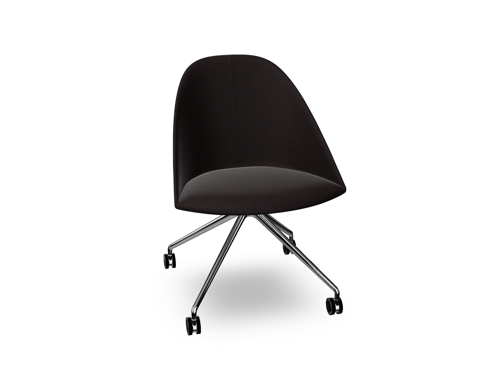 Cila Fully Upholtered Chair With Fixed Trestle Base