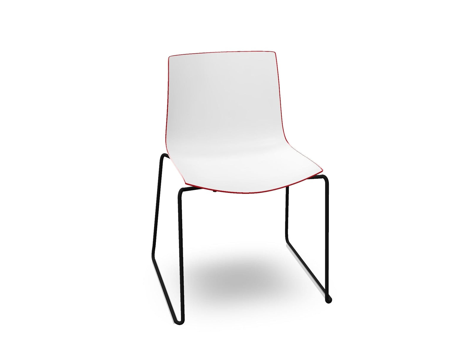 Catifa 46 Polypropylene Bi-Color Sled Base Chair Side/Dining Arper