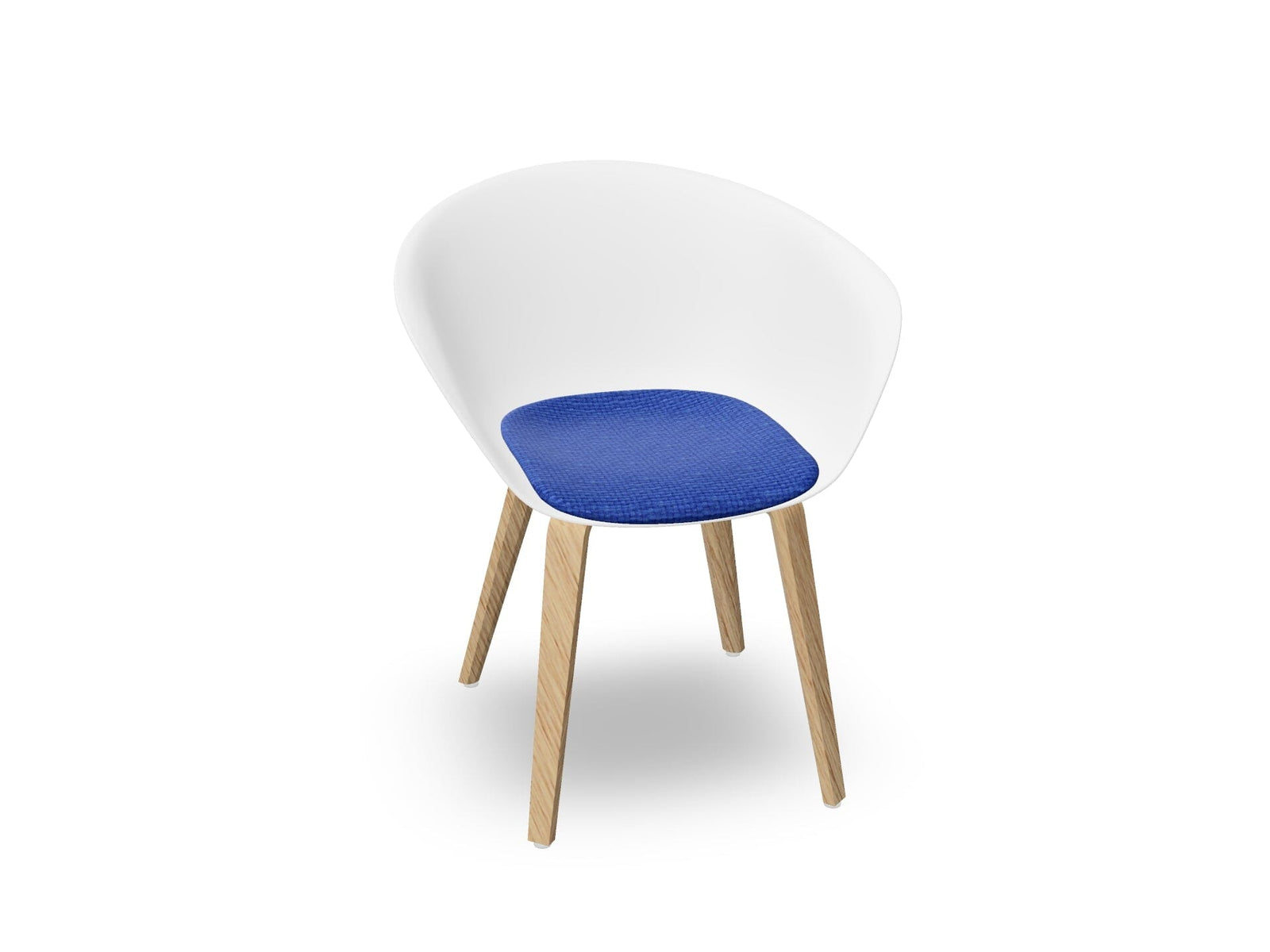 Duna 02 Wood Leg Chair With Seat Cushion Chairs Arper