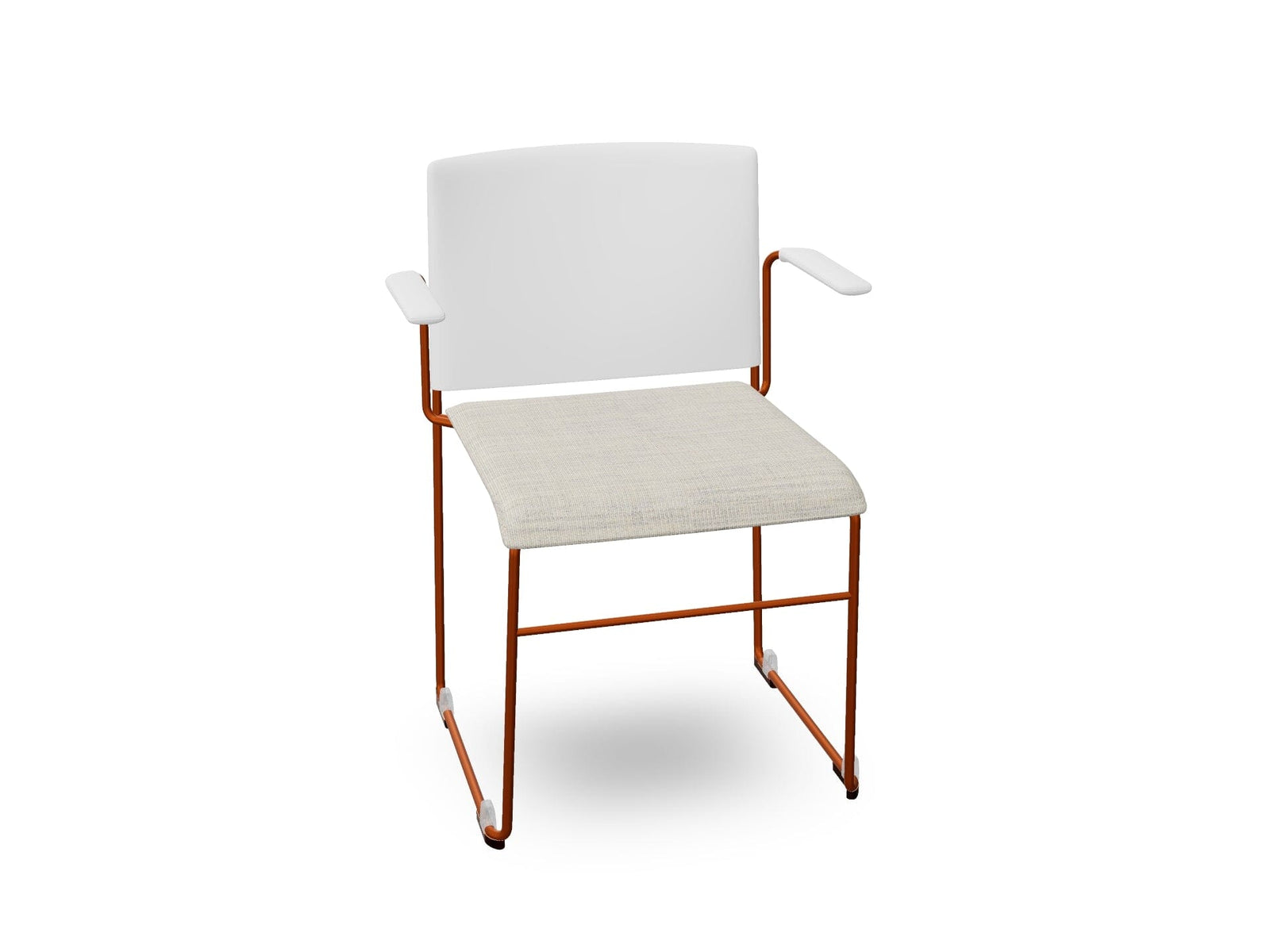 Stacy Sled Chair with Armrests Armchair Arper Rust - V63 PS00005