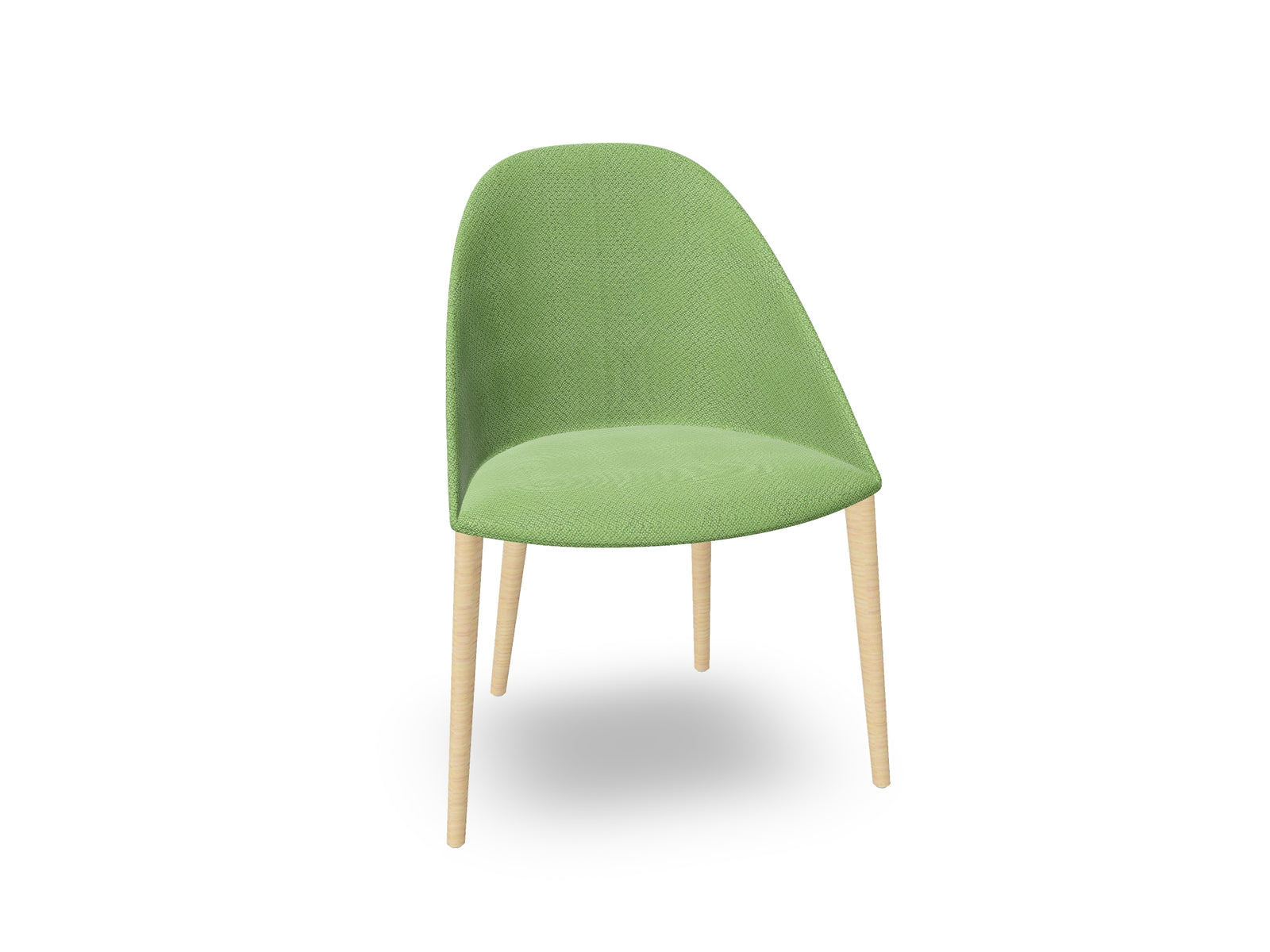 Cila Fully Upholstered Chair With Timber Oak Four-leg Base