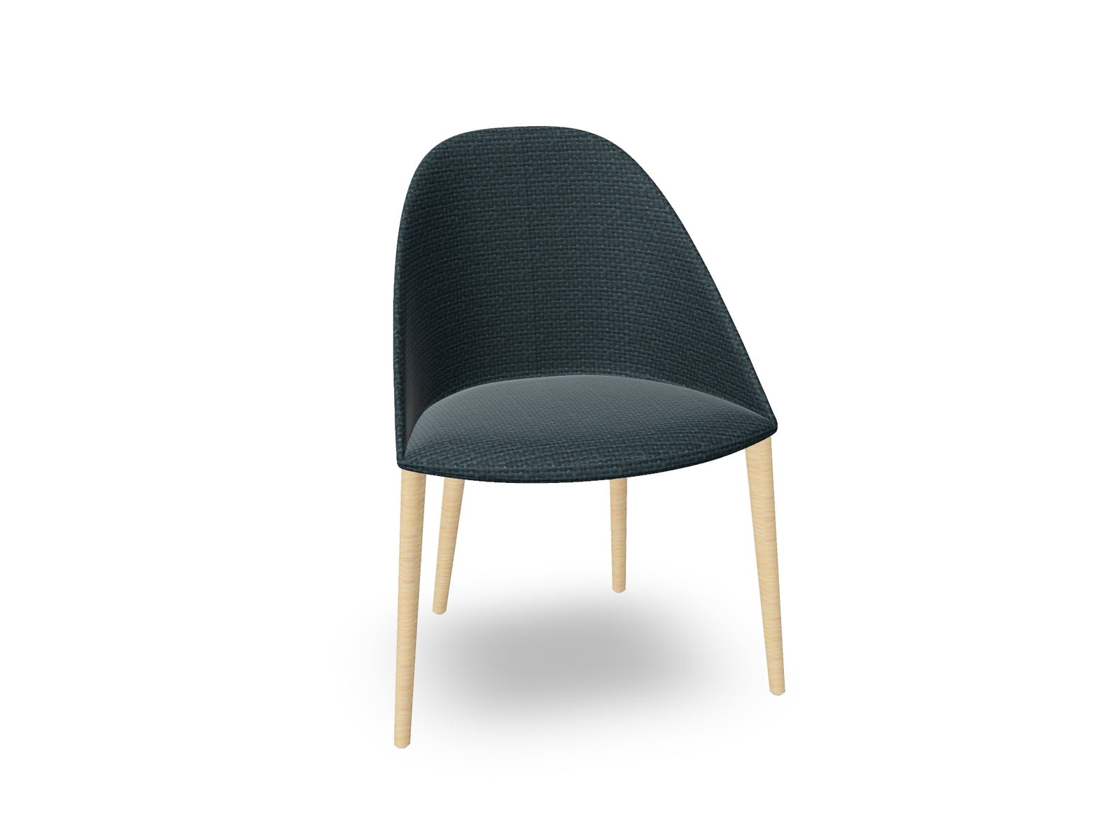 Cila Fully Upholstered Chair With Timber Oak Four-leg Base