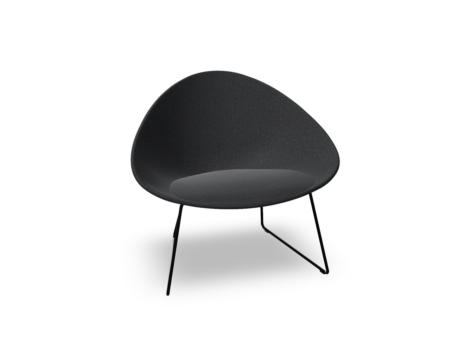 Adell Sled Base Lounge Chair With Fully Upholstered