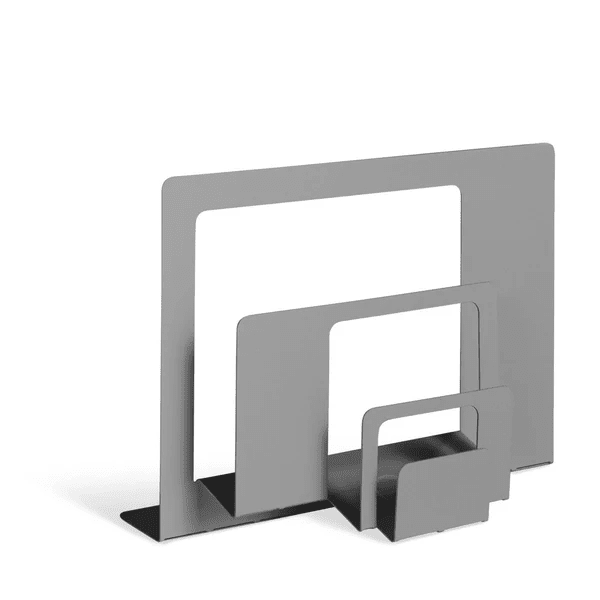 2D:3D Letter Holder Accessories BluDot Gunmetal Grey