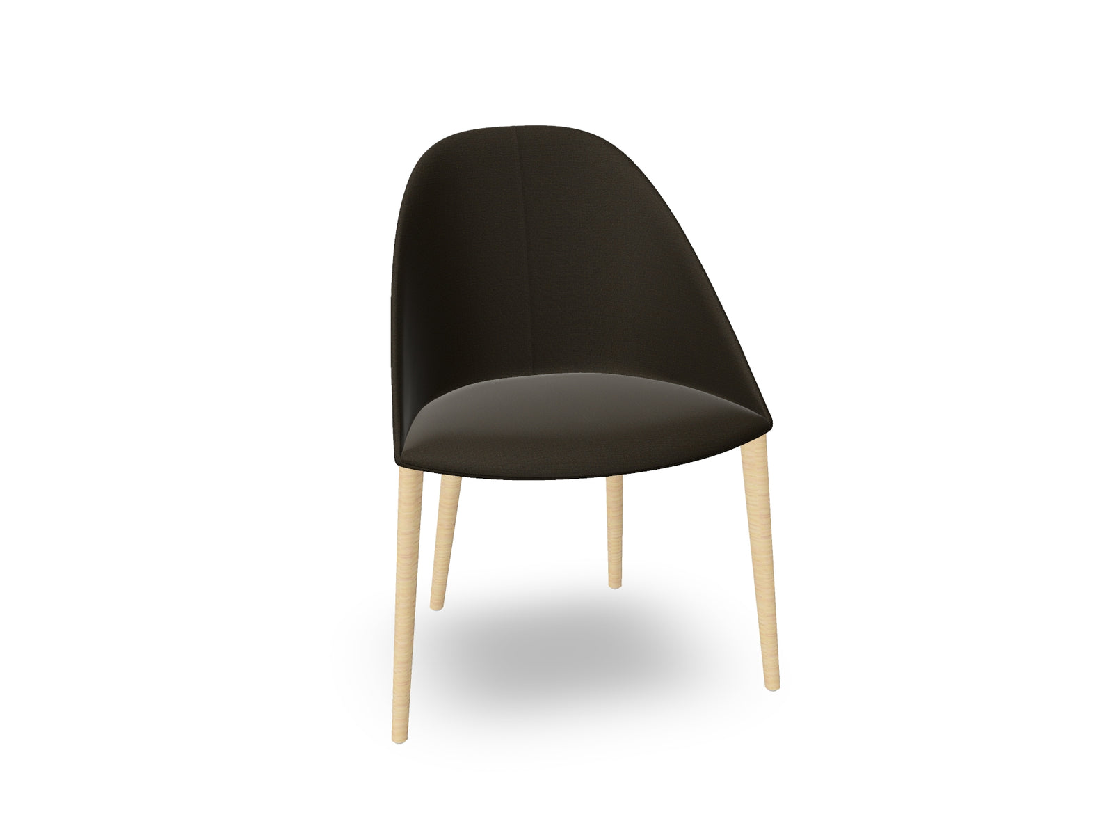 Cila Fully Upholstered Chair With Timber Oak Four-leg Base