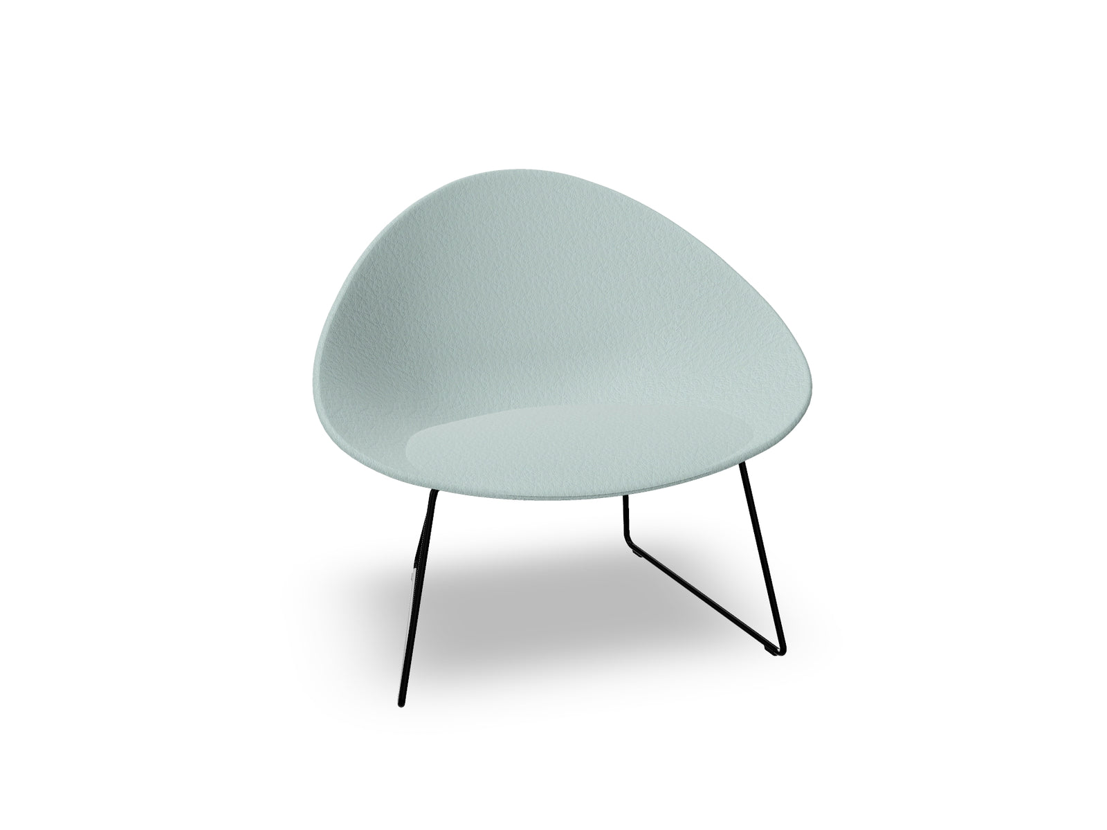 Adell Sled Base Lounge Chair With Fully Upholstered