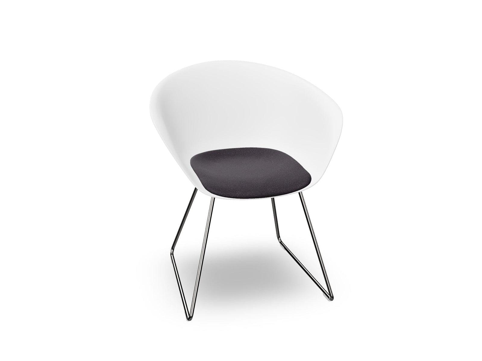 Duna 02 Sled Base Chair With Seat Cushion Chairs Arper