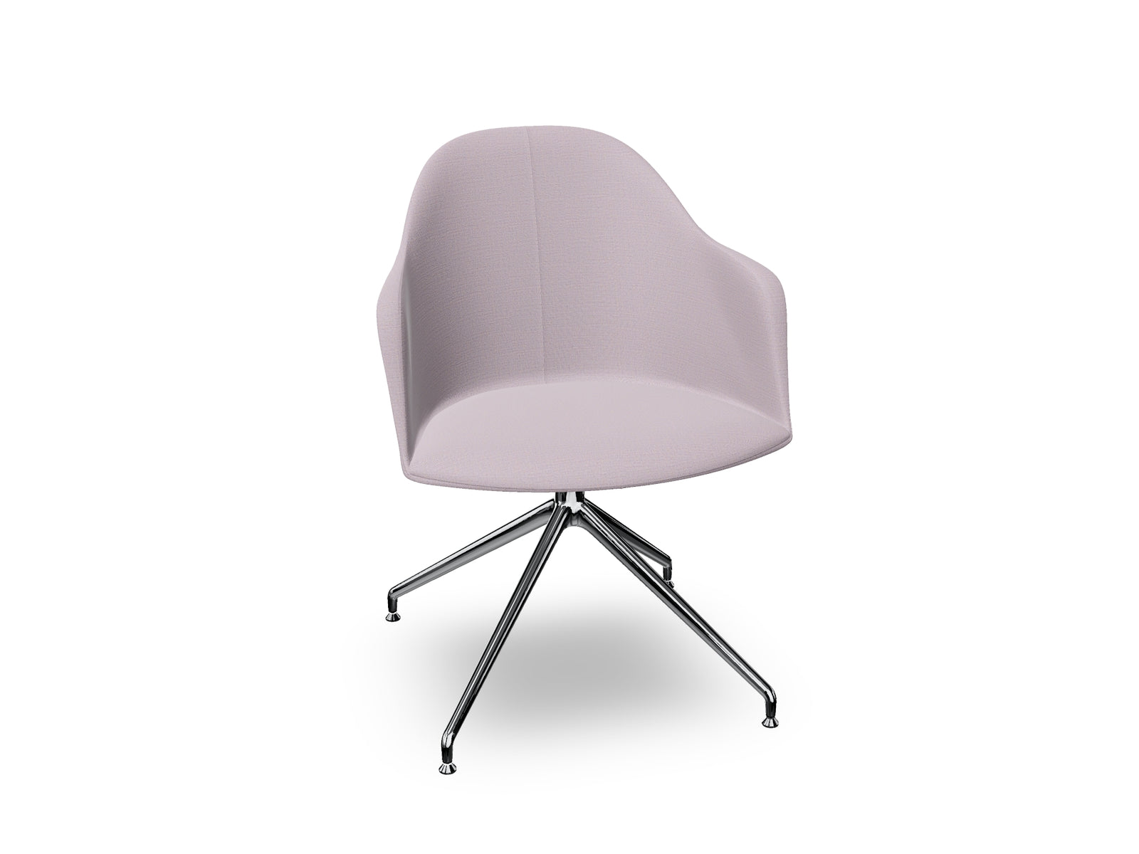 Cila Fully Upholstered Armchair With Swivel Trestle Base