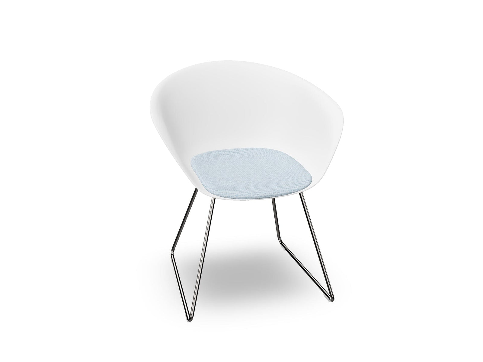 Duna 02 Sled Base Chair With Seat Cushion Chairs Arper