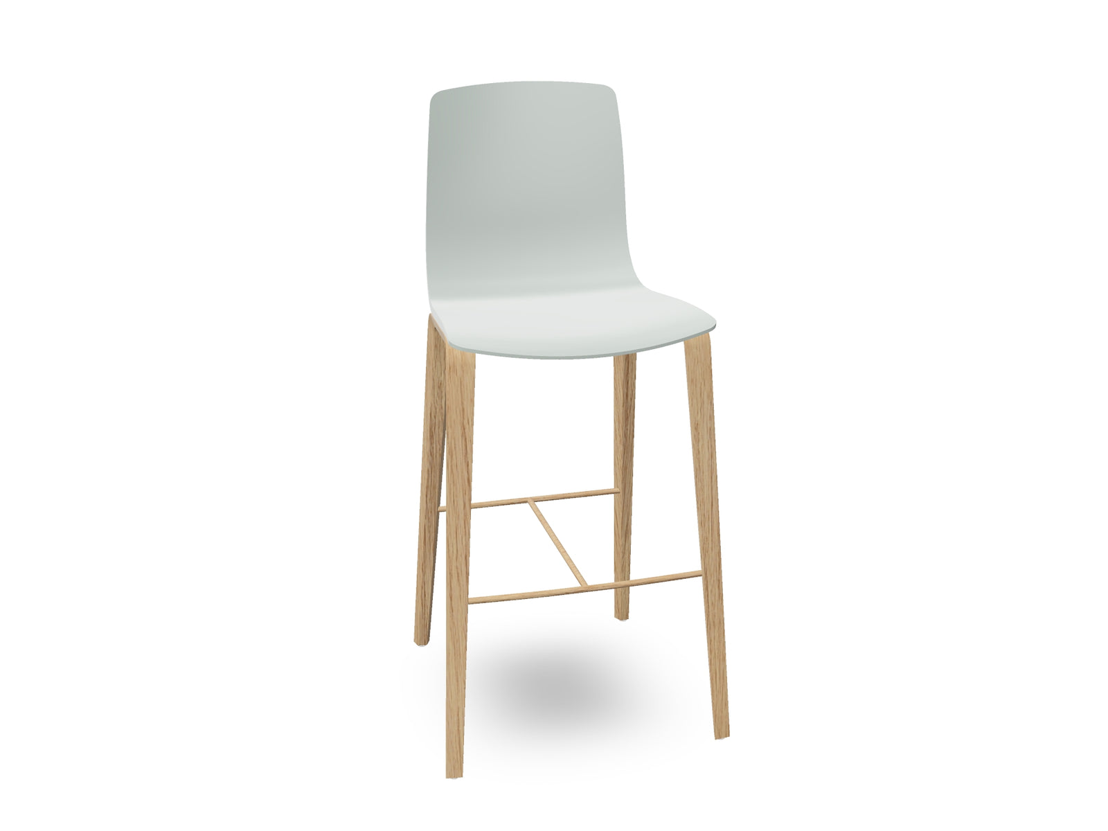 Aava 02-4 Wood Legs Polypropylene Counter & Bar Stool