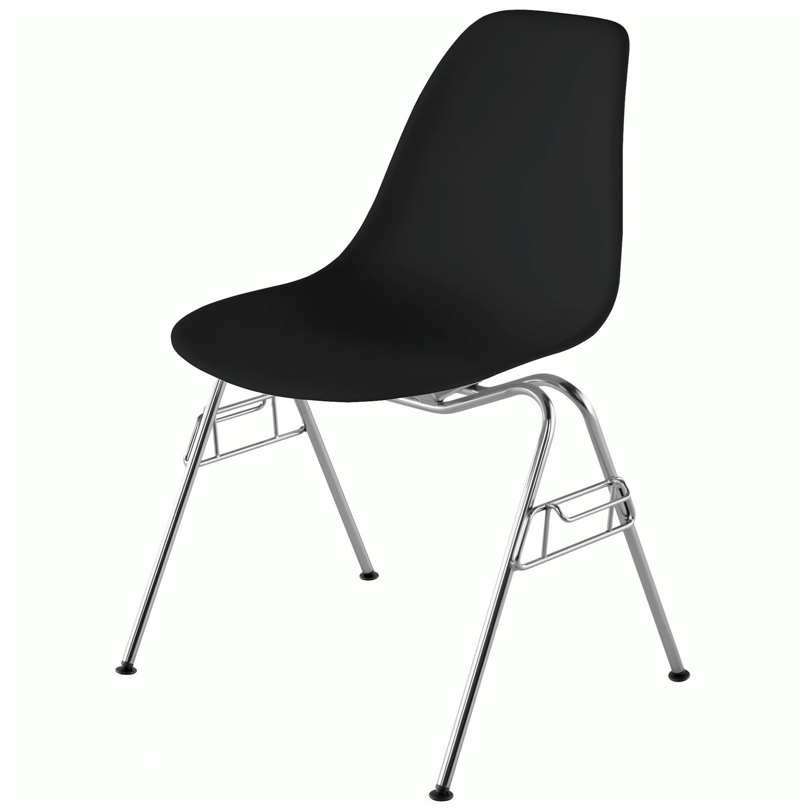 Eames Molded Plastic Side Chair, Stacking Base