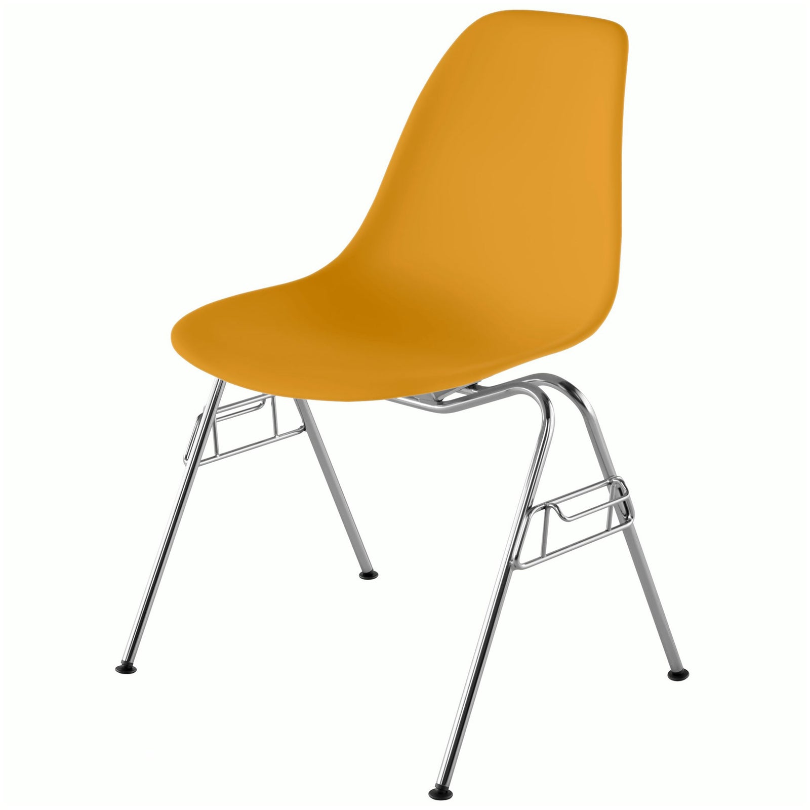 Eames Molded Plastic Side Chair, Stacking Base