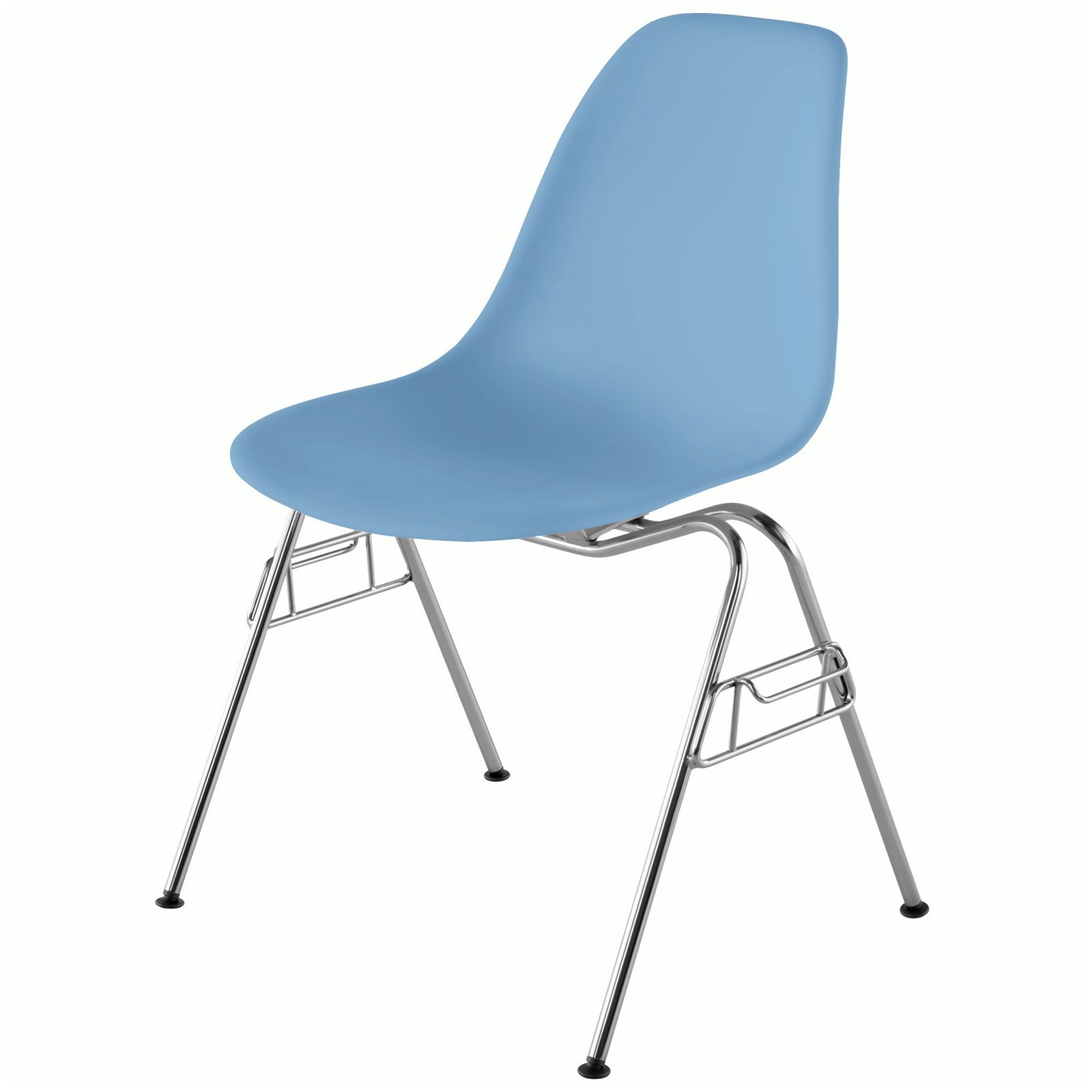Eames Molded Plastic Side Chair, Stacking Base