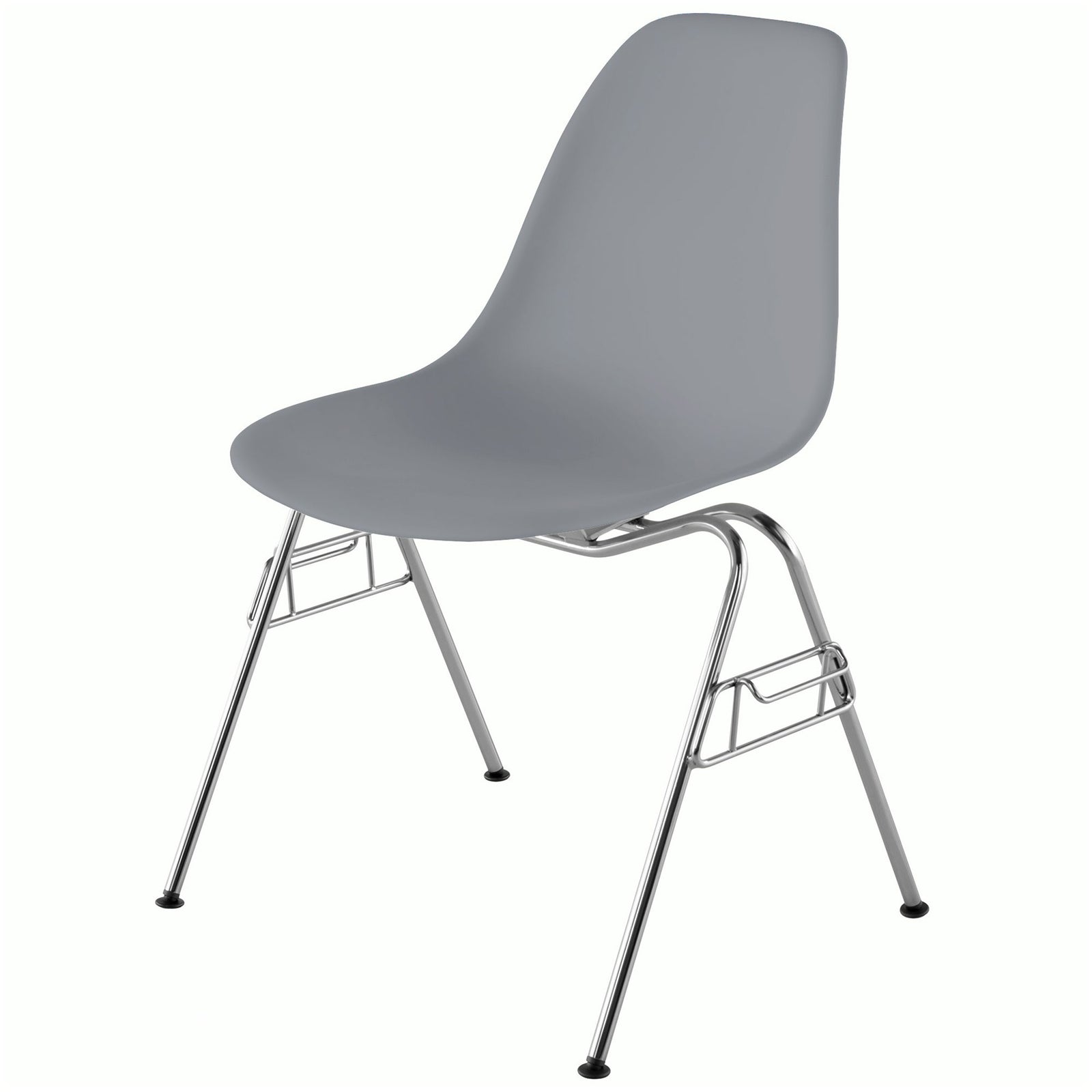 Eames Molded Plastic Side Chair, Stacking Base